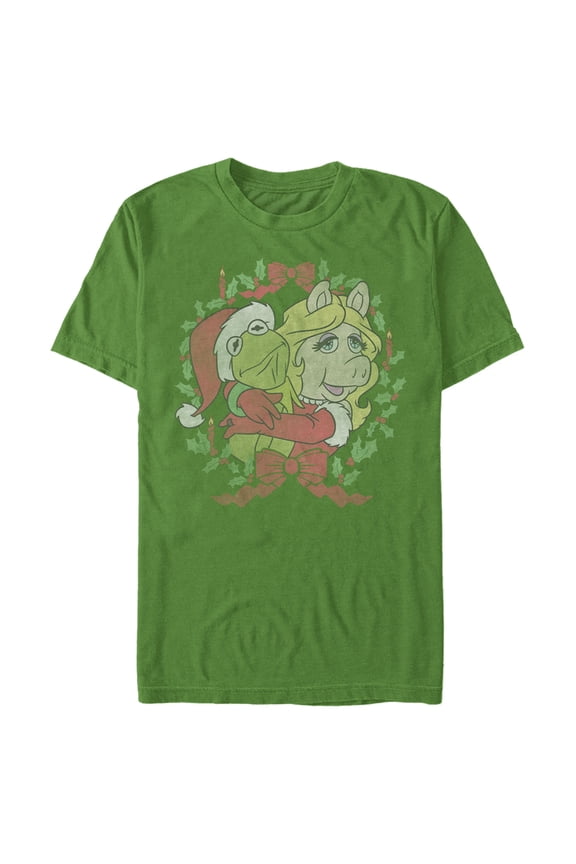 Men's The Muppets Kermy and Piggy Graphic Tee Kelly Green Medium