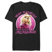 Men's The Muppets Miss Piggy Accessorize Graphic Tee Black 2X Large