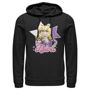Men's The Muppets Miss Piggy Diva Pull Over Hoodie Black 2X Large