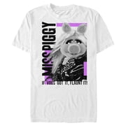 Men's The Muppets Miss Piggy Flaunt It Graphic Tee White Small