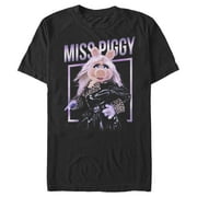 Men's The Muppets Miss Piggy Glamourous Graphic Tee Black X Large