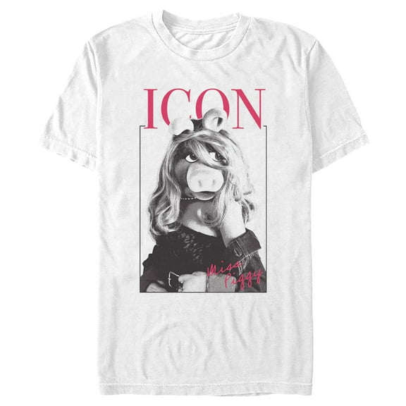 Men's The Muppets Miss Piggy Icon Graphic Tee White 3X Large