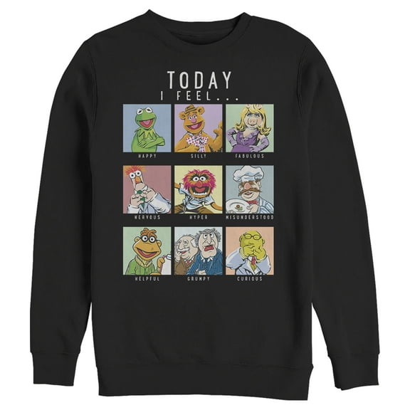Men's The Muppets Mood Chart  Sweatshirt Black Small