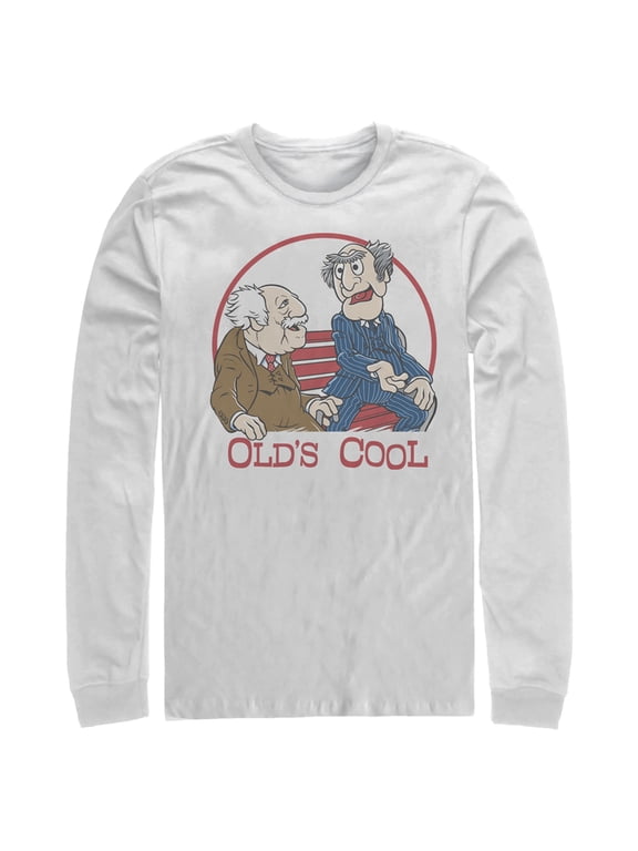 Men's The Muppets Old's Cool Long Sleeve Shirt White Small