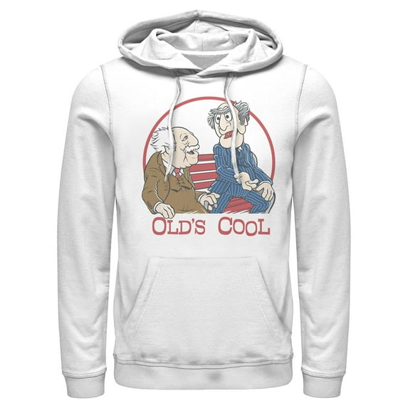 Men's The Muppets Old's Cool Pull Over Hoodie White Medium