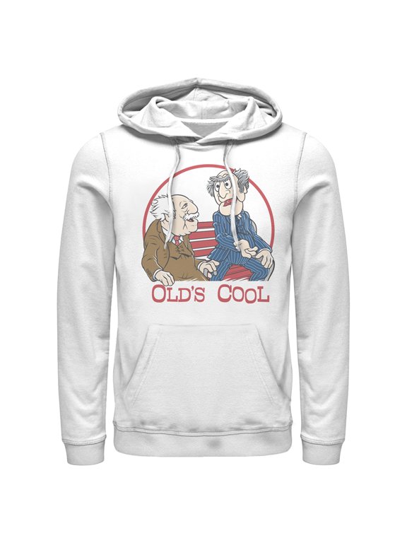 Men's The Muppets Old's Cool Pull Over Hoodie White X Large