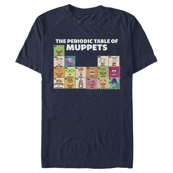 Men's The Muppets Periodic Table  Graphic Tee Navy Blue Large