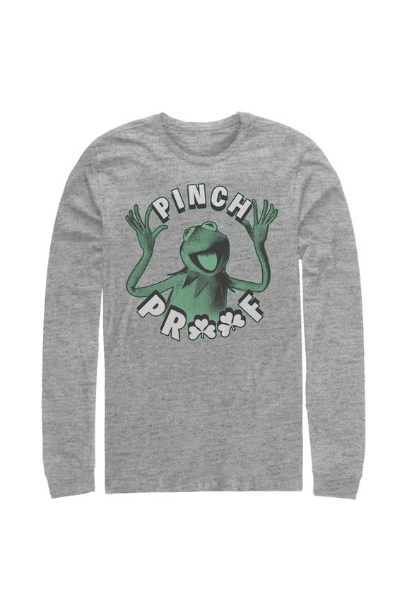 Men's The Muppets Pinch Proof Long Sleeve Shirt Athletic Heather Large