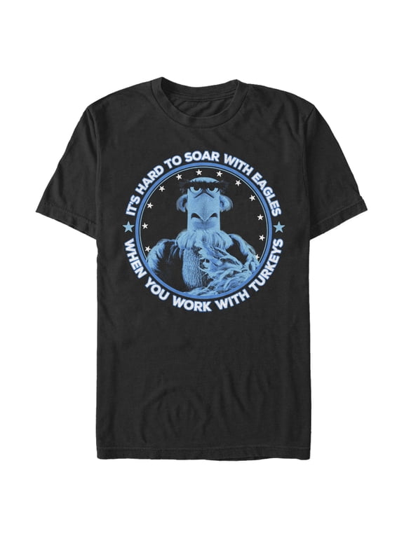 Men's The Muppets Sam Eagle Work With Turkeys Graphic Tee Black X Large
