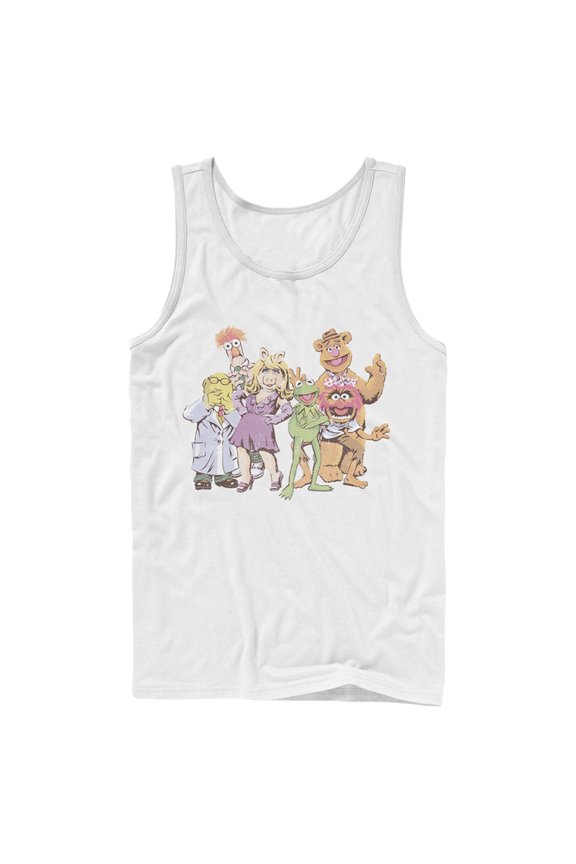 Men's The Muppets The Gang Tank Top White Large