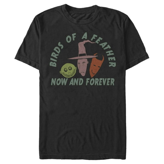 Men's The Nightmare Before Christmas Birds of a Feather Now and Forever Graphic Tee Black 3X Large
