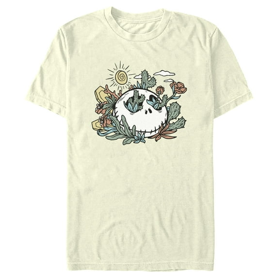 Men's The Nightmare Before Christmas Cacti Jack Graphic Tee Beige Medium