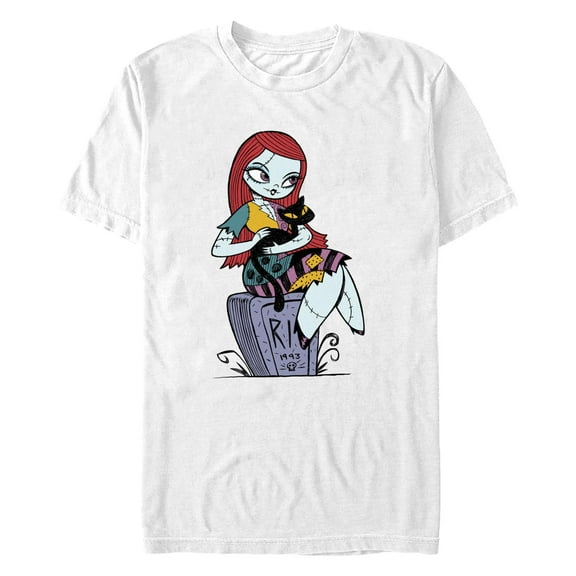 Men's The Nightmare Before Christmas Cartoon Sally  Graphic Tee White 3X Large