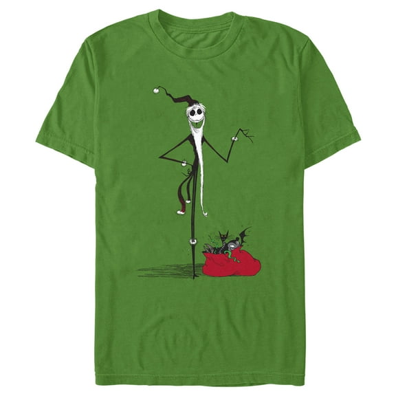 Men's The Nightmare Before Christmas Christmas Sandy Claws  Graphic Tee Kelly Green 3X Large