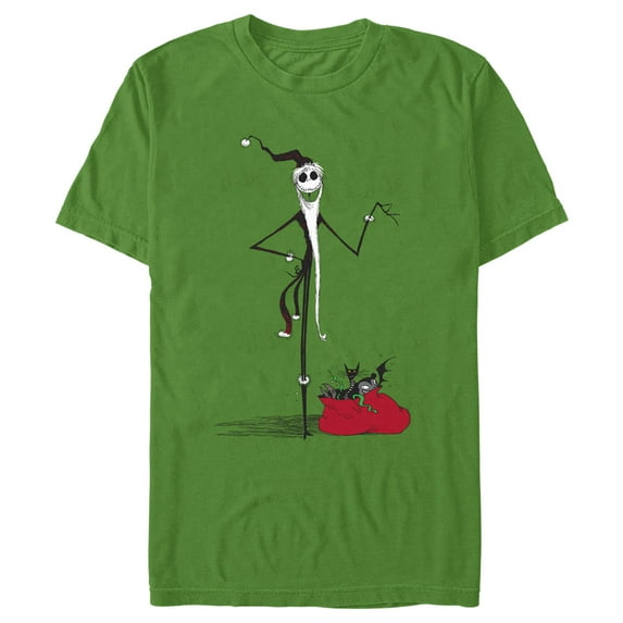 Men's The Nightmare Before Christmas Christmas Sandy Claws Graphic Tee Kelly Green X Large
