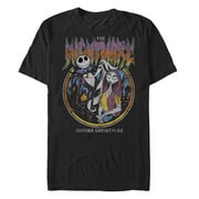 Men's The Nightmare Before Christmas Distressed Goth Family Graphic T-Shirt