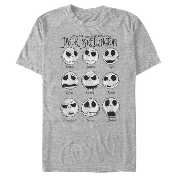 Men's The Nightmare Before Christmas Emotional Jack  Graphic Tee Athletic Heather 3X Large