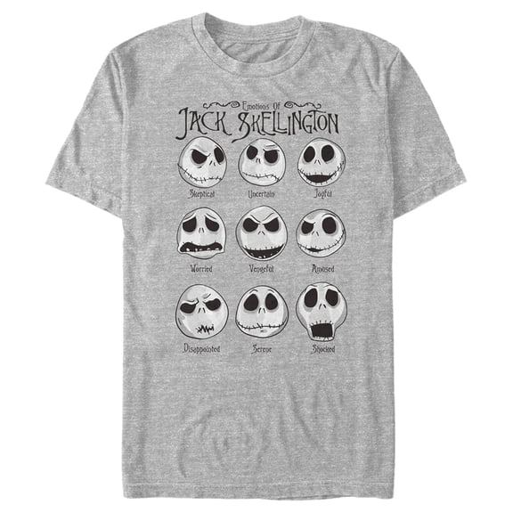 Men's The Nightmare Before Christmas Emotional Jack Graphic Tee Athletic Heather X Large