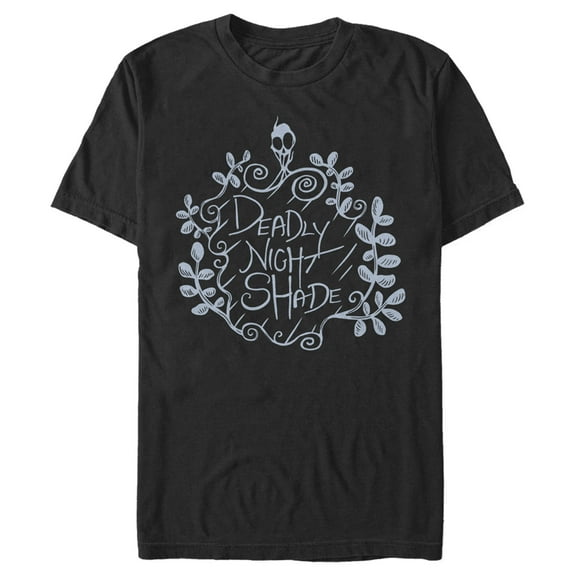 Men's The Nightmare Before Christmas Halloween Deadly Night Shade Graphic Tee Black 2X Large
