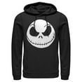 thumbnail image 1 of Men's The Nightmare Before Christmas Halloween Jack Skellington Big Face Pull Over Hoodie Black 3X Large, 1 of 4