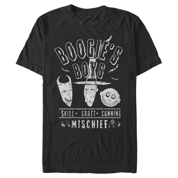 Men's The Nightmare Before Christmas Halloween Lock Shock and Barrel Boogie's Boys Graphic Tee Black Large