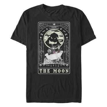 Men's The Nightmare Before Christmas Halloween Oogie Boogie and his Boys Moon Tarot Card  Graphic T-Shirt