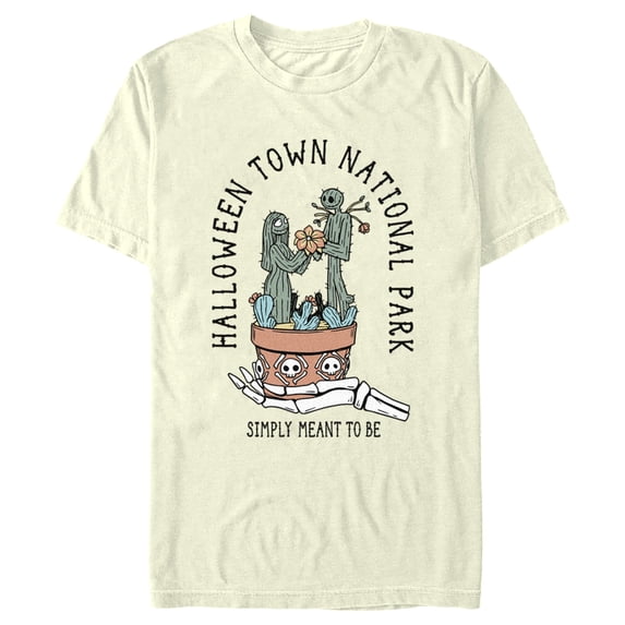 Men's The Nightmare Before Christmas Halloween Town National Park Graphic Tee Beige Large