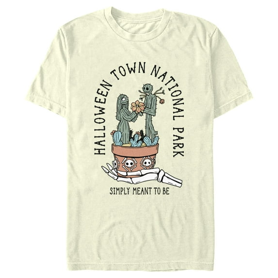 Men's The Nightmare Before Christmas Halloween Town National Park Graphic Tee Beige Medium