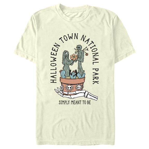 Men's The Nightmare Before Christmas Halloween Town National Park Graphic Tee Beige X Large