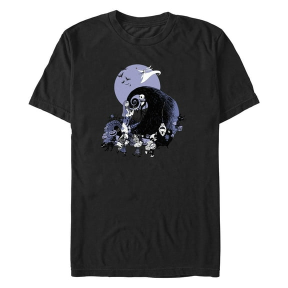 Men's The Nightmare Before Christmas Halloweentown Spiral Hill  Graphic T-Shirt