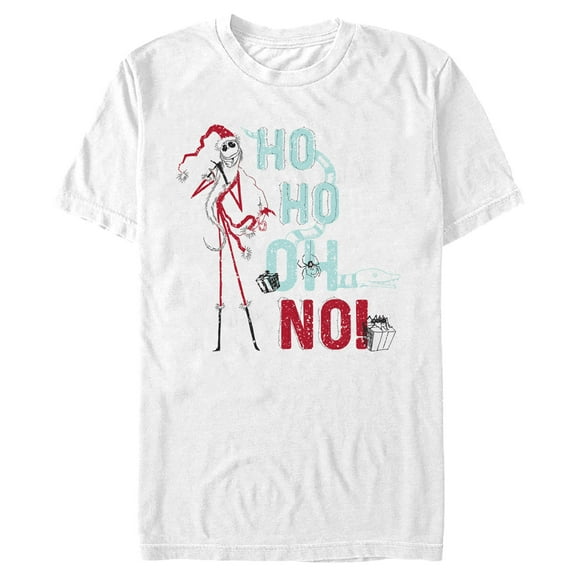 Men's The Nightmare Before Christmas Ho Ho Oh No Sandy Claws Graphic Tee White 2X Large