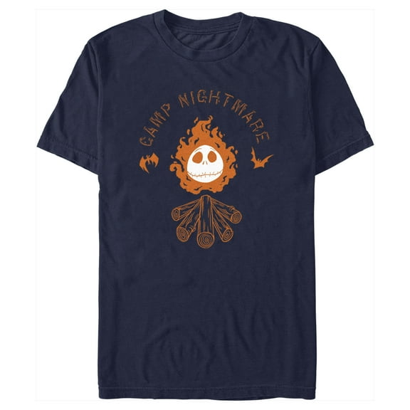 Men's The Nightmare Before Christmas Jack Camp Nightmare Graphic Tee Navy Blue 2X Large