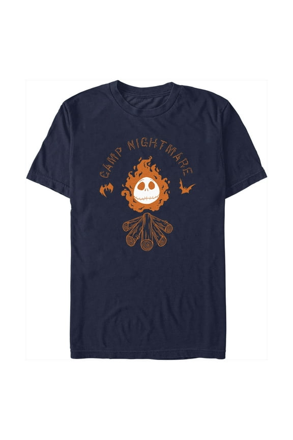 Men's The Nightmare Before Christmas Jack Camp Nightmare  Graphic Tee Navy Blue 3X Large