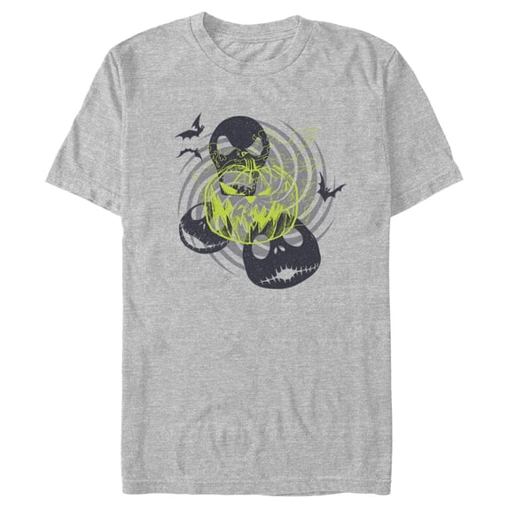 Men's The Nightmare Before Christmas Jack Faces Swirl Graphic Tee Athletic Heather Medium