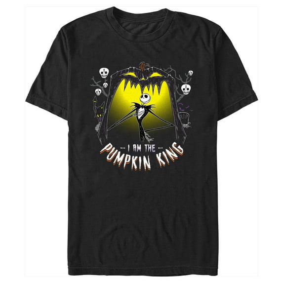 Men's The Nightmare Before Christmas Jack I am the Pumpkin King Graphic Tee Black Large