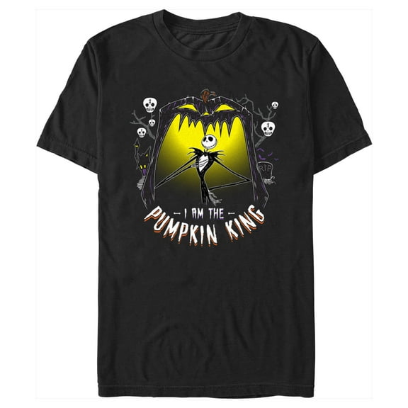 Men's The Nightmare Before Christmas Jack I am the Pumpkin King Graphic Tee Black Medium
