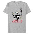 thumbnail image 1 of Men's The Nightmare Before Christmas Jack Jolly Christmas Lights Graphic Tee Athletic Heather Large, 1 of 5