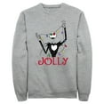 thumbnail image 1 of Men's The Nightmare Before Christmas Jack Jolly Christmas Lights Sweatshirt Athletic Heather Large, 1 of 4