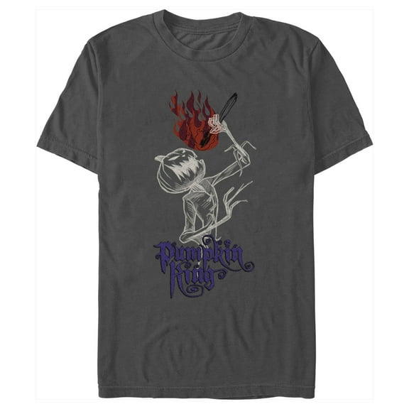 Men's The Nightmare Before Christmas Jack Pumpkin King Rockstar Sketch Graphic Tee Charcoal Small