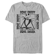 Mens The Nightmare Before Christmas Jack Skellington Bone Daddy Graphic Tee Athletic Heather 2X Large