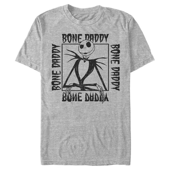 Men's The Nightmare Before Christmas Jack Skellington Bone Daddy  Graphic Tee Athletic Heather Large