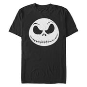 Men's The Nightmare Before Christmas Jack Skellington Face Graphic Tee Black 3X Large