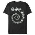 thumbnail image 1 of Men's The Nightmare Before Christmas Jack Skellington Faces Spiral Graphic Tee Black 3X Large, 1 of 5