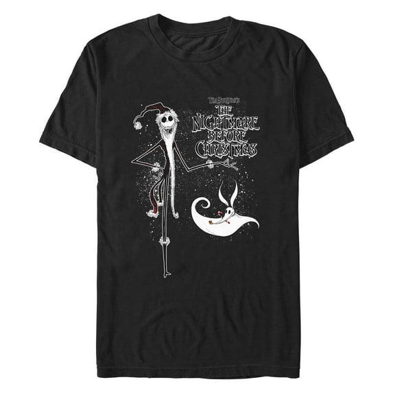 Men's The Nightmare Before Christmas Jack Skellington Sandy Claws Logo Graphic T-Shirt