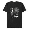 thumbnail image 1 of Men's The Nightmare Before Christmas Jack Skellington Sandy Claws Logo Graphic Tee Black Large, 1 of 5