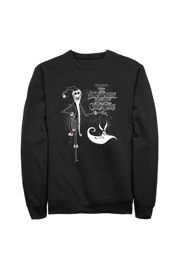 Men's The Nightmare Before Christmas Jack Skellington Sandy Claws Logo Sweatshirt