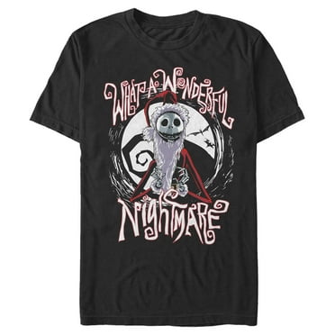Men's The Nightmare Before Christmas Jack Skellington Santa  Graphic Tee Black Small