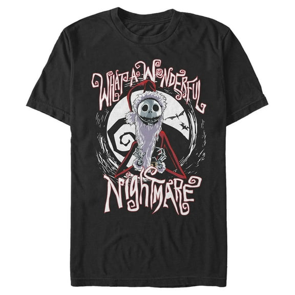 Men's The Nightmare Before Christmas Jack Skellington Santa Graphic Tee Black X Large