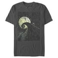 thumbnail image 1 of Men's The Nightmare Before Christmas Jack Skellington Spiral Hill Painting  Graphic Tee Charcoal 2X Large, 1 of 5