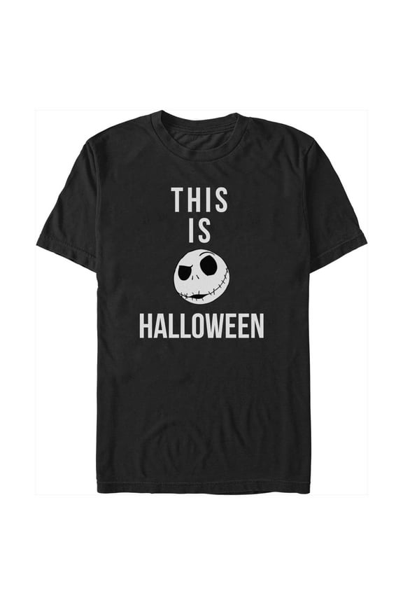 Men's The Nightmare Before Christmas Jack This is Halloween Graphic Tee Black Large